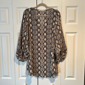 Fourteen & 9th Snakeskin Print Tunic dress